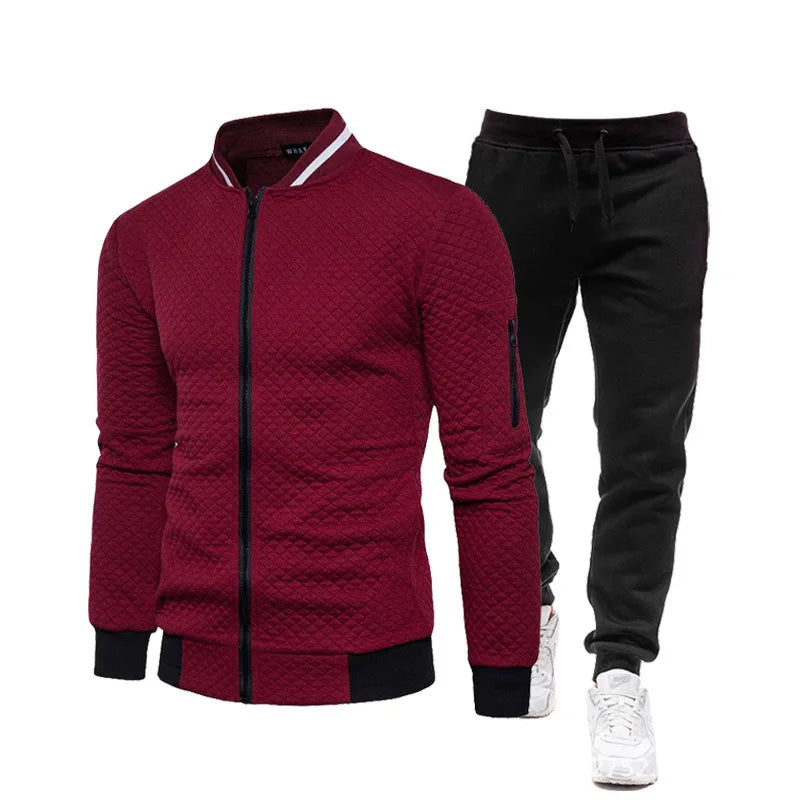 Conjunto deportivo de dos piezas para hombre, modelo 2025. Ideal para correr, hacer deporte, primavera y otoño. Ropa deportiva para béisbol.