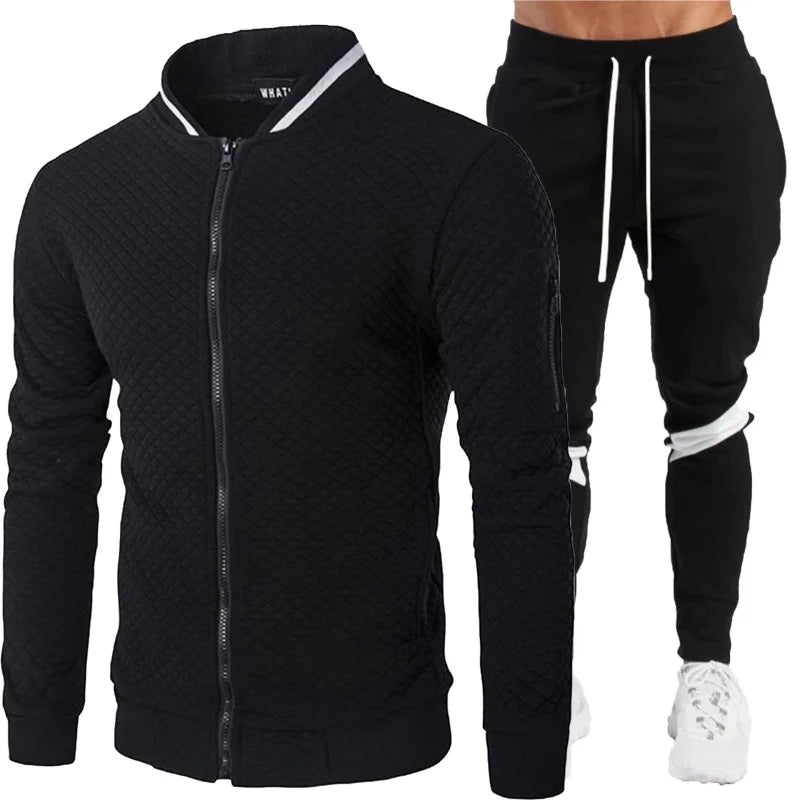 Conjunto deportivo de dos piezas para hombre, modelo 2025. Ideal para correr, hacer deporte, primavera y otoño. Ropa deportiva para béisbol.